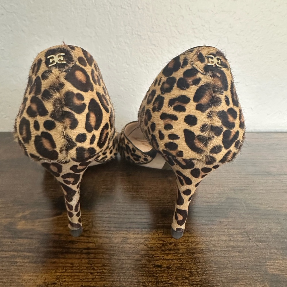 Sam Edelman Jaina Leopard Print Heels 8.5 - Picture 3 of 8